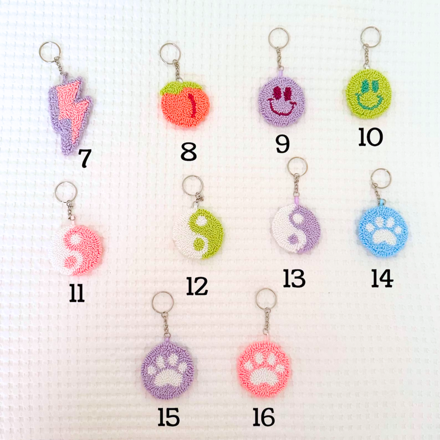 Punch Needle Keychain