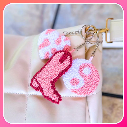 Punch Needle Keychain