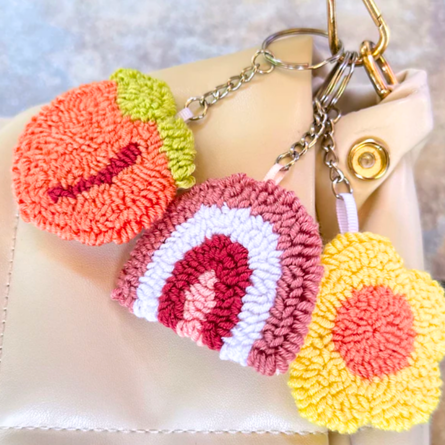 Punch Needle Keychain