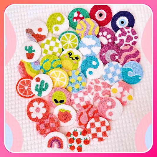 Punch Needle Car Coasters