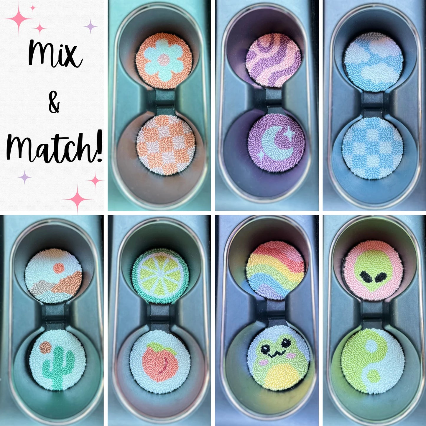 Punch Needle Car Coasters - SET OF 2