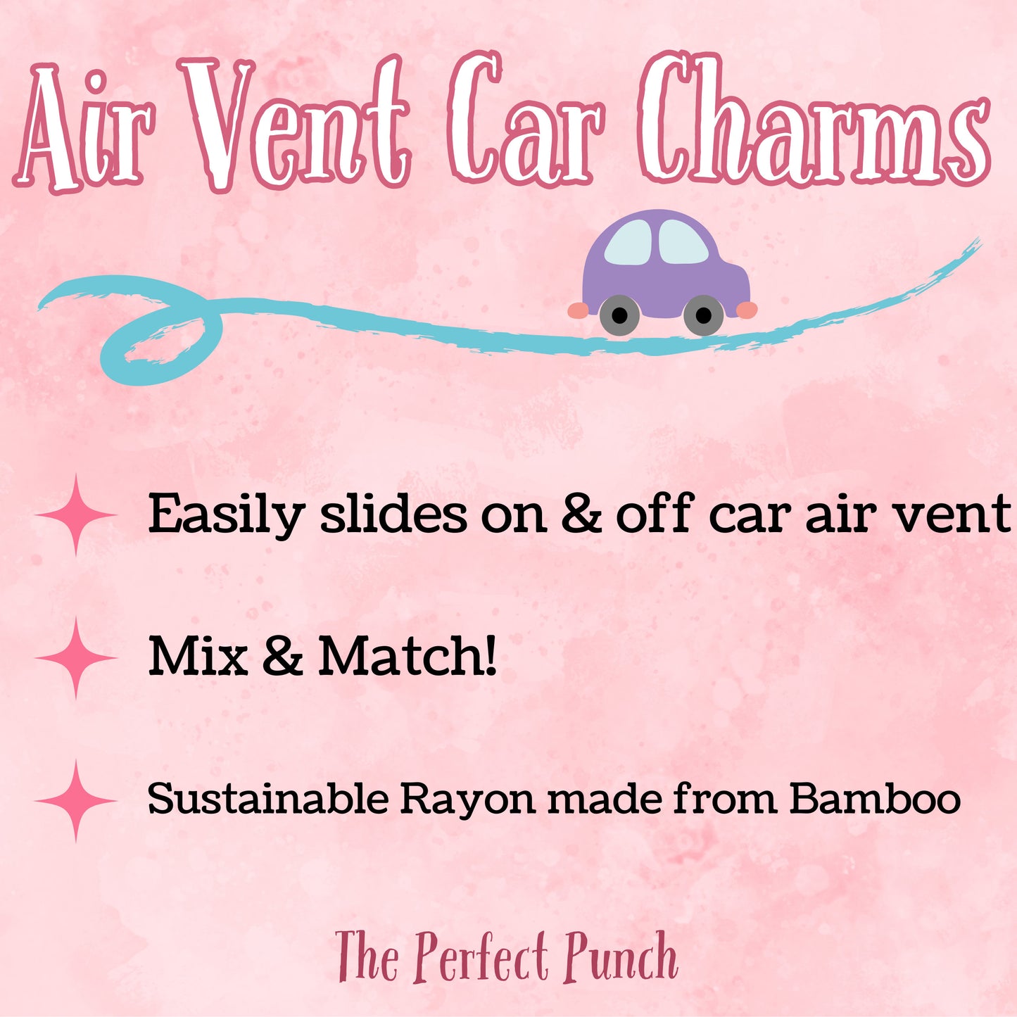 Car Vent Clip | Punch Needle Art | Punch Needle Car Charm | Air Vent Car Charm | Punch Needle Charm | Boho Car Accessories | Car Vent Charms